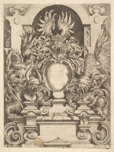 Design for a cartouche, lautanen Dietterlin