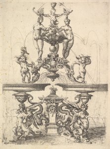 Suunnittelu suihkulähteelle, levy 119, Dietterlin