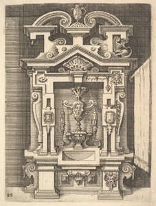 Suunnittelu Lavabolle, levy 85, Dietterlins Architectura, 1598. tekijältä Wendel Dietterlin the Elder
