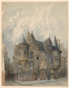 Piirros, Hotel de Sens, Pariisi, 1888 tekijältä Whitney Warren Jr.