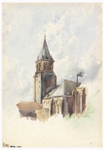 Piirros, Saint Germain-des-Prés, Pariisi, n. 1887. tekijältä Whitney Warren Jr.