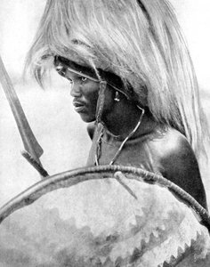 Masai-sotilas, Afrikka, 1936.