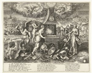 Rauhan voima, 1678 The Power of the Pays (otsikko esineessä) tekijältä Wierix