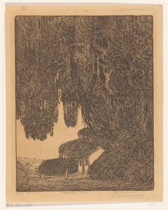 Kiinalainen kappeli lähellä Semarangia Javalla kiinalainen palvontapaikka (alkuperäinen nimi) tekijältä Wijnand Otto Jan Nieuwenkamp (signed by artist)