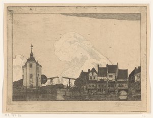 Acabat Harbour in Enkhuizen (títol original). tekijältä Wijnand Otto Jan Nieuwenkamp (signed by artist)