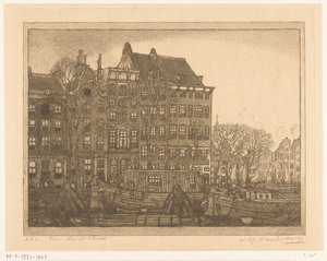 Taloja Prins Hendrikkaden varrella Amsterdamissa Prins Hendrikkade (alkuperäinen nimi) tekijältä Wijnand Otto Jan Nieuwenkamp (signed by artist)