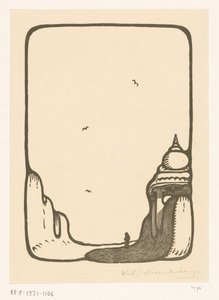 Tie kohti temppelin porttia Maduraissa Temple Gate Madura (alkuperäinen nimi) tekijältä Wijnand Otto Jan Nieuwenkamp (signed by artist)