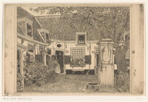 Hofje van Loo Haarlemissa Rauhallinen piha (alkuperäinen nimi) tekijältä Wijnand Otto Jan Nieuwenkamp