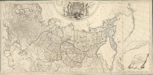 Kartta Venäjän valtakunnasta jaettuna 41 hallitukseen, 1796. tekijältä Wilbrecht