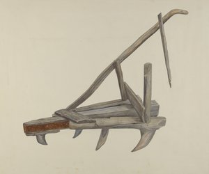 Puinen äke tai kultivaattori, c. 1937. tekijältä Wilbur M Rice
