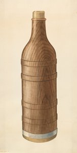 Puinen viinipullo, c. 1938.