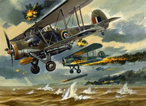 Ilma-alus tulituksen kohteena tekijältä Wilf (20th century) Hardy