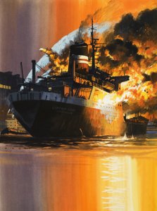 Blazing Ship tekijältä Wilf (20th century) Hardy
