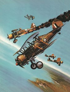 Kuuluisia lentokoneita ja niiden lentäjiä: Gloster Gladiator -- Squadron Leader Pattle tekijältä Wilf (20th century) Hardy