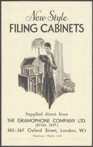 Gramophone Companyn arkistokaapit, 1920-luku