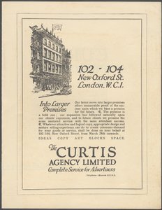 Curtis-mainostoimisto, 1920-luku tekijältä Wilfred Fryer