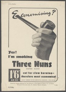 Three Nuns Pipe Tobacco, noin 1930-luku