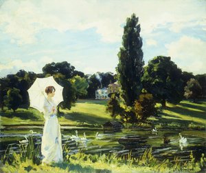 Lynne Fontanne Thamesin varrella tekijältä Wilfred Gabriel de Glehn