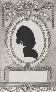 Gräfin Enzenbergin siluetti, Stiftsfräulein, 1784-1834. tekijältä Wilhelm Ackermann