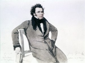 Franz Schubert (1797 - 1828), August Reiderin akvarelli