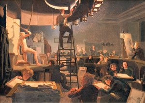 Elämäluokka Royal Academy of Fine Artsissa tekijältä Wilhelm Bendz