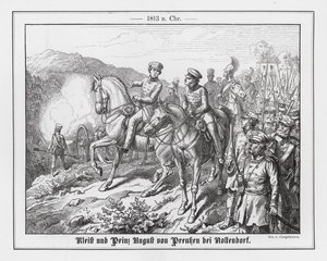 Kenttämarsalkka Kleist ja Preussin prinssi Augustus Nollendorfissa, Leipzigin taistelu