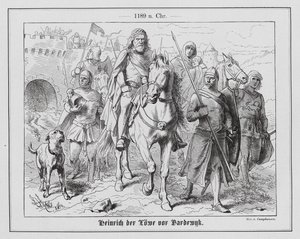 Henrik Leijona, Saksin herttua, ennen Bardowiekiä tekijältä Wilhelm Camphausen