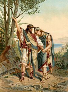 Joonatanin ja Daavidin ystävyys (väri litho)