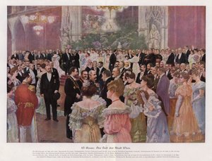 Wienin kaupungin pallo; Itävalta (väri litho)