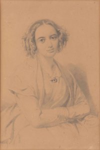 Säveltäjä Fanny Henselin muotokuva, os. Mendelssohn 1805-1847, 1847. tekijältä Wilhelm Hensel