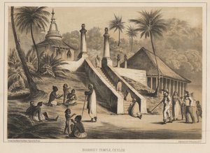 Buddhalainen temppeli, Ceylon, 1855