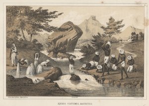Hindoo Costumes, Mauritius, 1855 tekijältä Wilhelm Joseph Heine