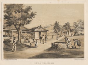 Temppeli Tumai, Lew Chew, 1855 tekijältä Wilhelm Joseph Heine