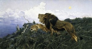 Lionit hämärässä, tekijältä Wilhelm Kuhnert