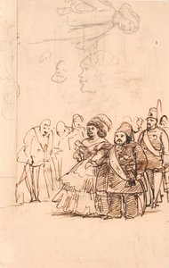 Turkin prinssi Mehmet Ali kreivitär Dannerin ratsumiehenä Kööpenhaminassa toukokuussa 1859 tekijältä Wilhelm Marstrand