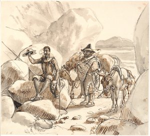Don Quijote opettaa Sancholle ritarien mainetta ja tulevaisuutta tekijältä Wilhelm Marstrand