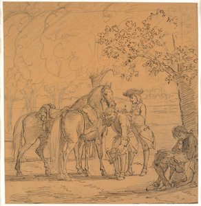 Frederik V hyväksyy teologin hakemuksen, (C. D. Biehl