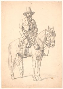 "Prince Rospigliosi" hevosen selässä, "Vartija Nemissä" tekijältä Wilhelm Marstrand