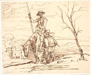 Sancho Panza kertoo tarinan vuohista tekijältä Wilhelm Marstrand