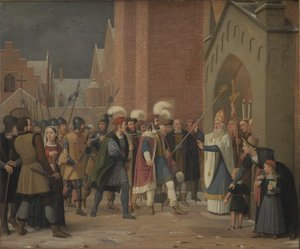 Svend Estridsen ja piispa Vilhelm tekijältä Wilhelm Marstrand