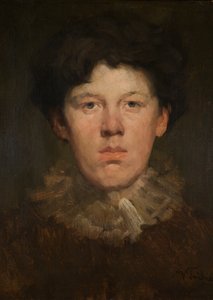 Poika röyhelöllä tekijältä Wilhelm Trübner