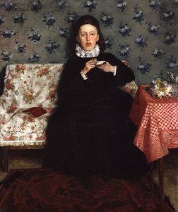 Auf dem Kanapee tekijältä Wilhelm Trübner