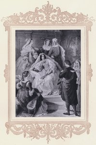 Leonore, Torquato Tasso (litho) tekijältä Wilhelm von (after) Kaulbach