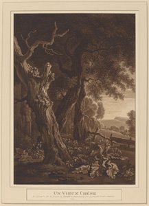 Muinaiset tammet maisemassa tekijältä Wilhelm von Kobell, after Jan Wijnants