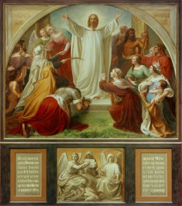 W. von Schadow, Paratiisi (taivas) / keskuspaneeli, triptyykki,