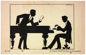 Hugo von Hofmannsthal 1874-1929 ja Richard Strauss 1864-1949, 1914. tekijältä Wilhem Bithorn