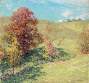 Punainen tammi tekijältä Willard Leroy Metcalf