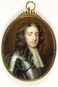 William Prince of Orange, myöhemmin kuningas William III (akvarelli norsunluun) tekijältä Willem (after) Wissing