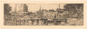 Enkhuizen tekijältä Willem Adrianus Grondhout (signed by artist)