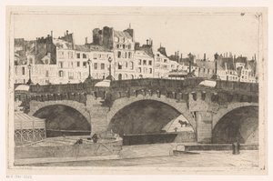 Pont Neuf (alkuperäinen nimi esineessä) tekijältä Willem Adrianus Grondhout (signed by artist)
